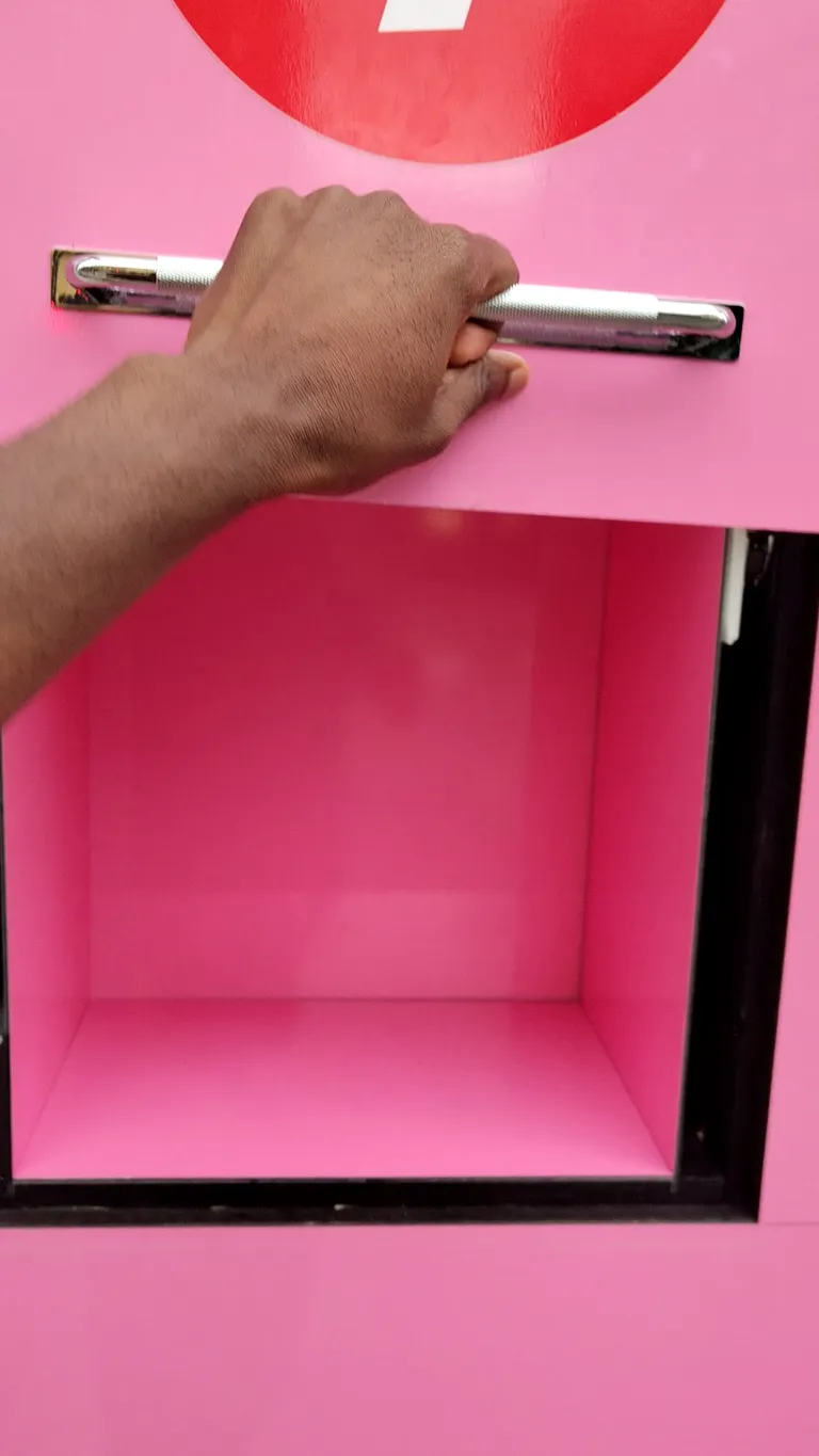 Hand opening a hatch